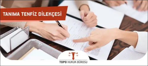 tanima tenfiz dilekcesi